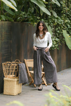 Pantalón corduroy malibú - Gris Plutón