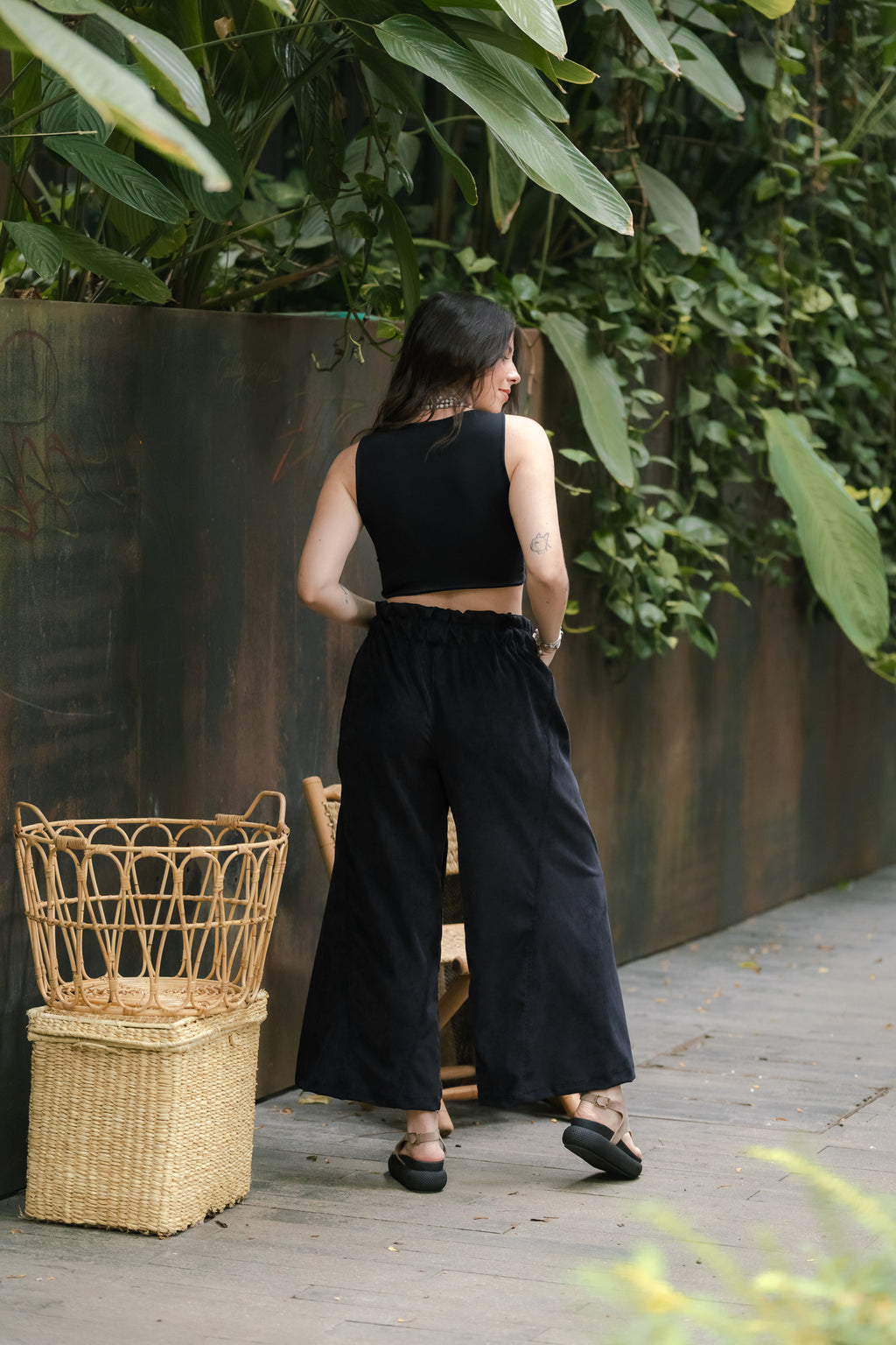 Pantalón corduroy malibú - Negro