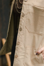 Chaqueta clara corduroy Oversize - Mantequilla