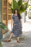 Vestido Alma multi cuello en V o redondo - Zebra Azul