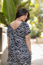 Vestido Alma multi cuello en V o redondo - Zebra Azul
