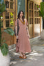 Vestido Alma multipropósito cuello en V o redondo - Avellana