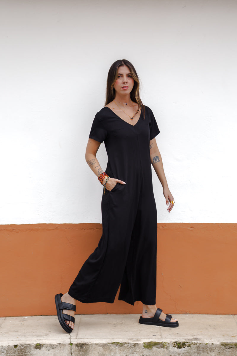 COMBO! Blusa Boho Blanca + Enterizo Alma negro