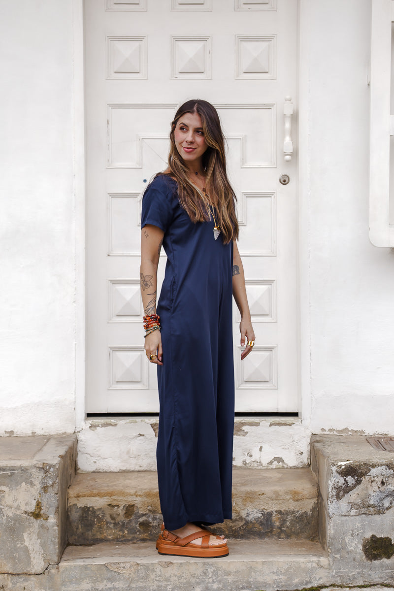 COMBO! Vestido Alma Negro + Enterizo Alma Azul Oscuro