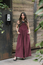 Overall Étnica corduroy sin mangas - Uva