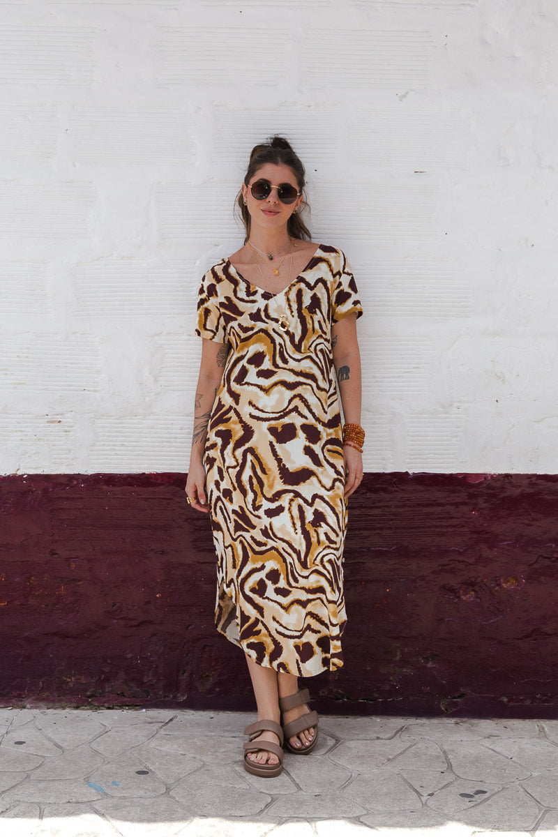 Vestido Alma multi cuello en v o redondo  - Salvaje