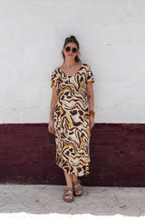 Vestido Alma multi cuello en v o redondo  - Salvaje