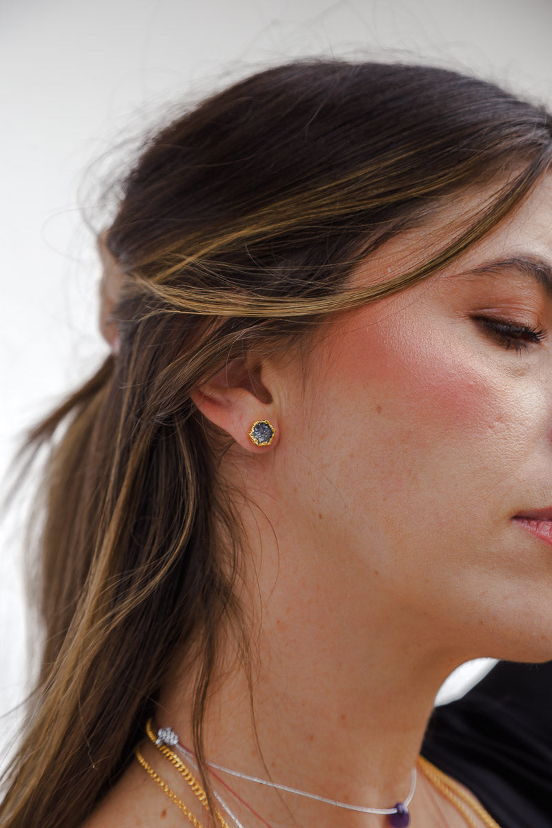 Aretes Drusa de Ágata Imagen secundaria del producto