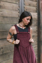 Overall Étnica corduroy sin mangas - Uva