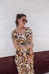 Vestido Alma multi cuello en v o redondo  - Salvaje