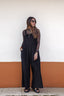 Overall Étnica corduroy sin mangas - Negro