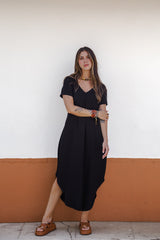 COMBO! Vestido Alma Negro + Enterizo Alma Azul Oscuro