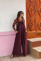 Overall Étnica corduroy sin mangas - Uva