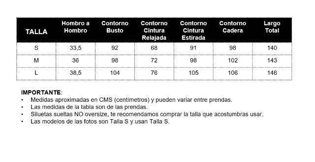 Guía de tallas - Vestido Étnica Largo con mangas y aberturas frontales - Negro