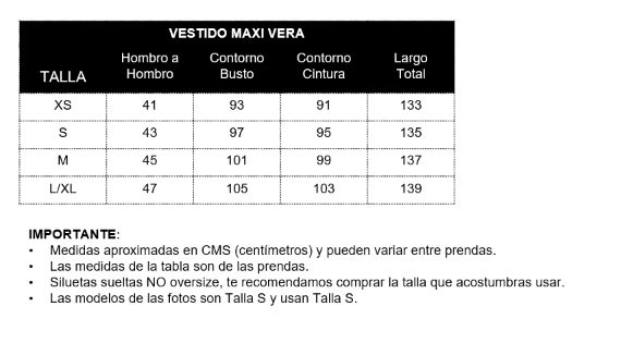 Guía de tallas - Vestido maxi vera manga larga con aberturas - Gris Luna