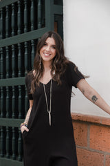 Enterizo Alma con mangas - Negro