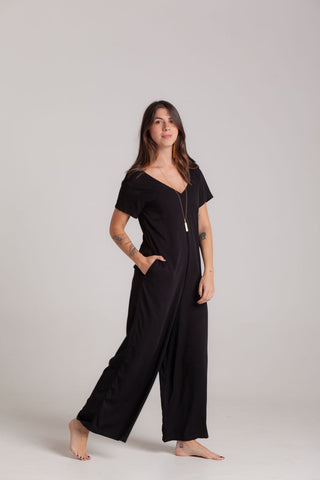 Enterizo Alma con mangas - Negro