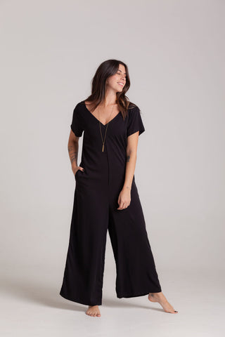 Enterizo Alma con mangas - Negro