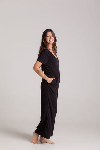 Enterizo Alma con mangas - Negro